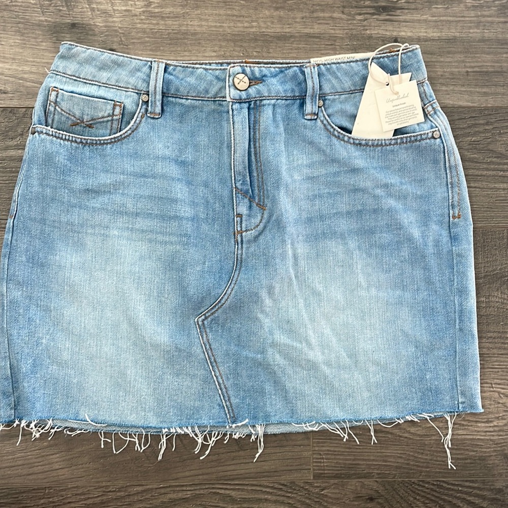 New with tags Unpublished 29 nico high waist denim mini skirt